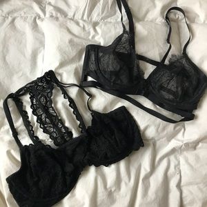 Victoria’s Secret Black Lace Bra Bundle
